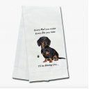 Dachshund tea towel